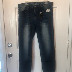 NEW  Mens Vintage  Genes Black size 36x32 jeans slim straight